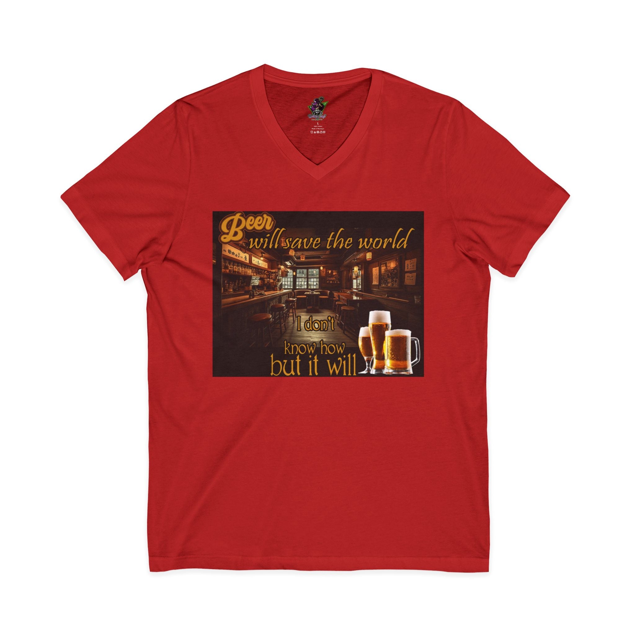 Beer Will Save The World / V-Neck Tee
