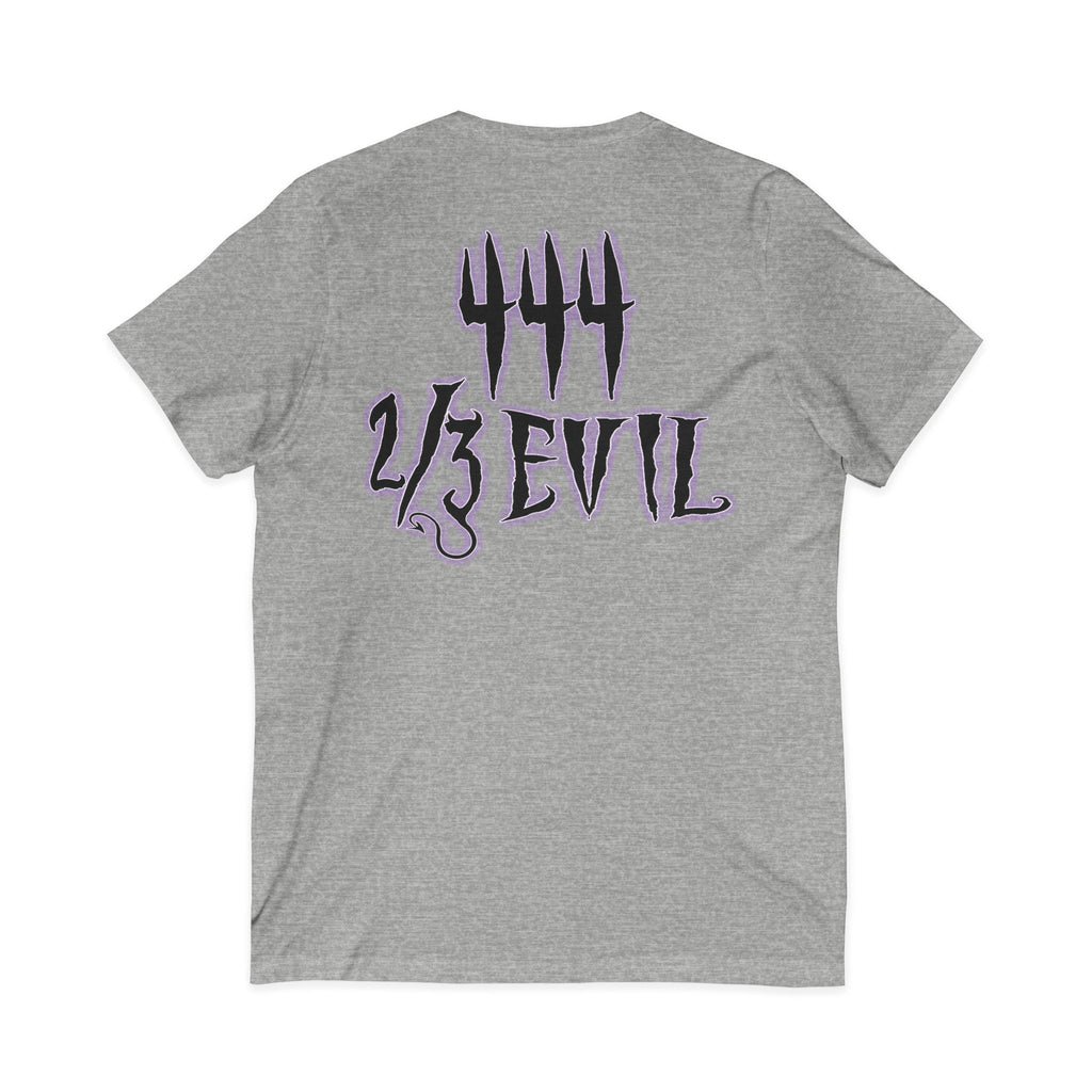 2/3 Evil Gothic Purple Script / V-Neck Tee