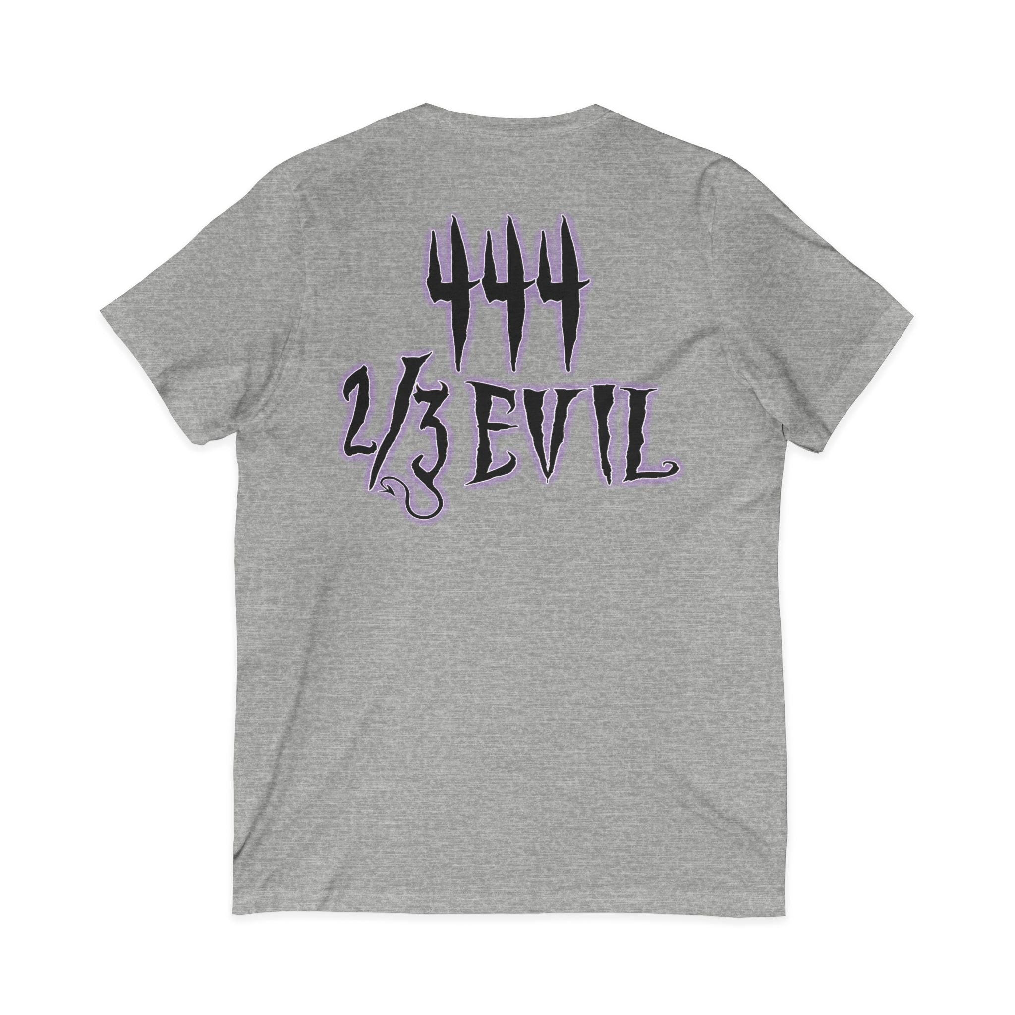 2/3 Evil Gothic Purple Script / V-Neck Tee