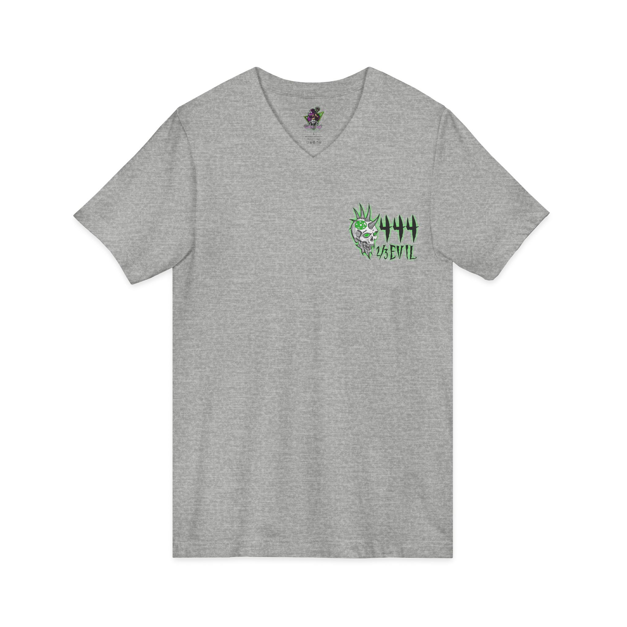 2/3 Evil Punk Skull / V-Neck Shirt