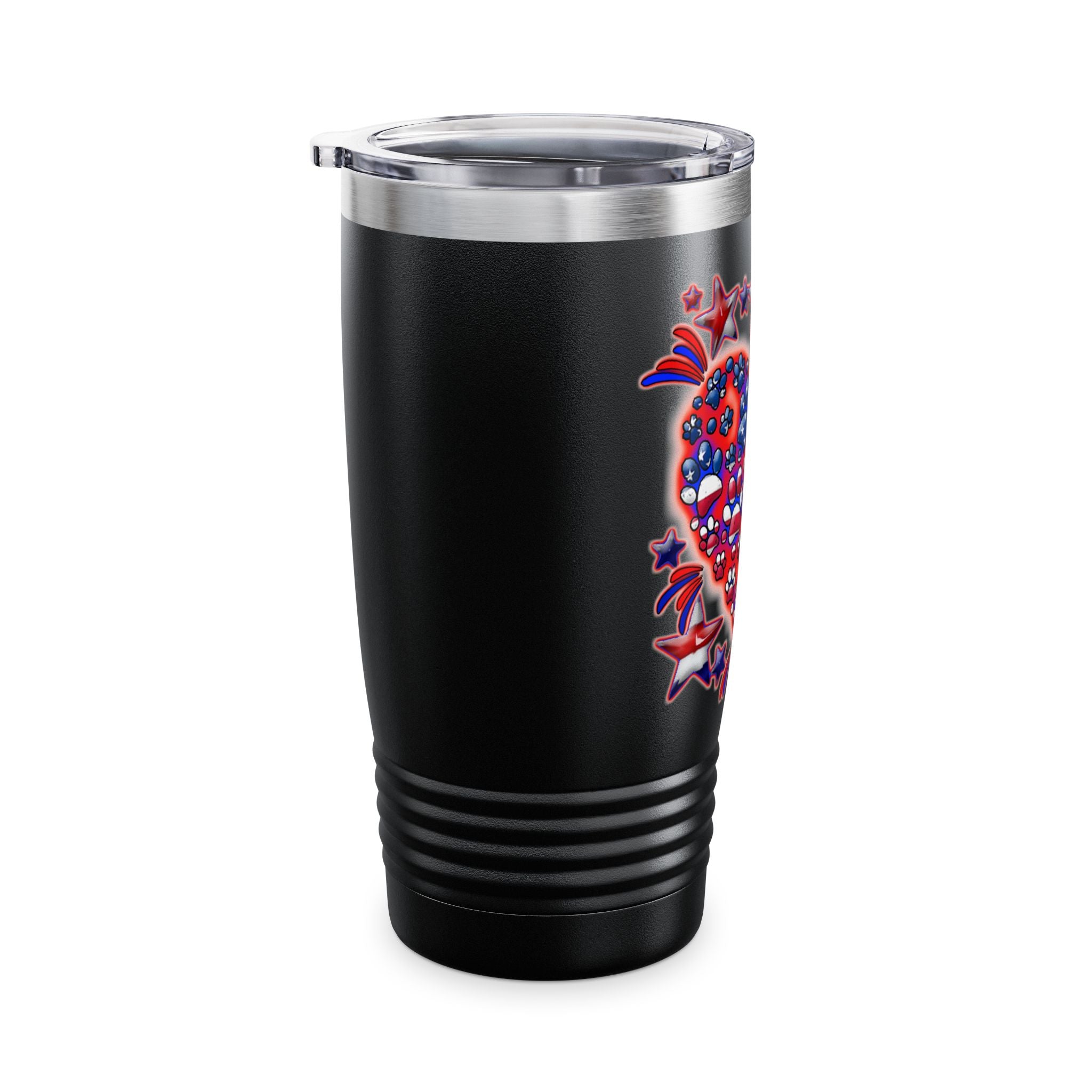Patriotic Dog Heart / Insulated Tumbler 20oz