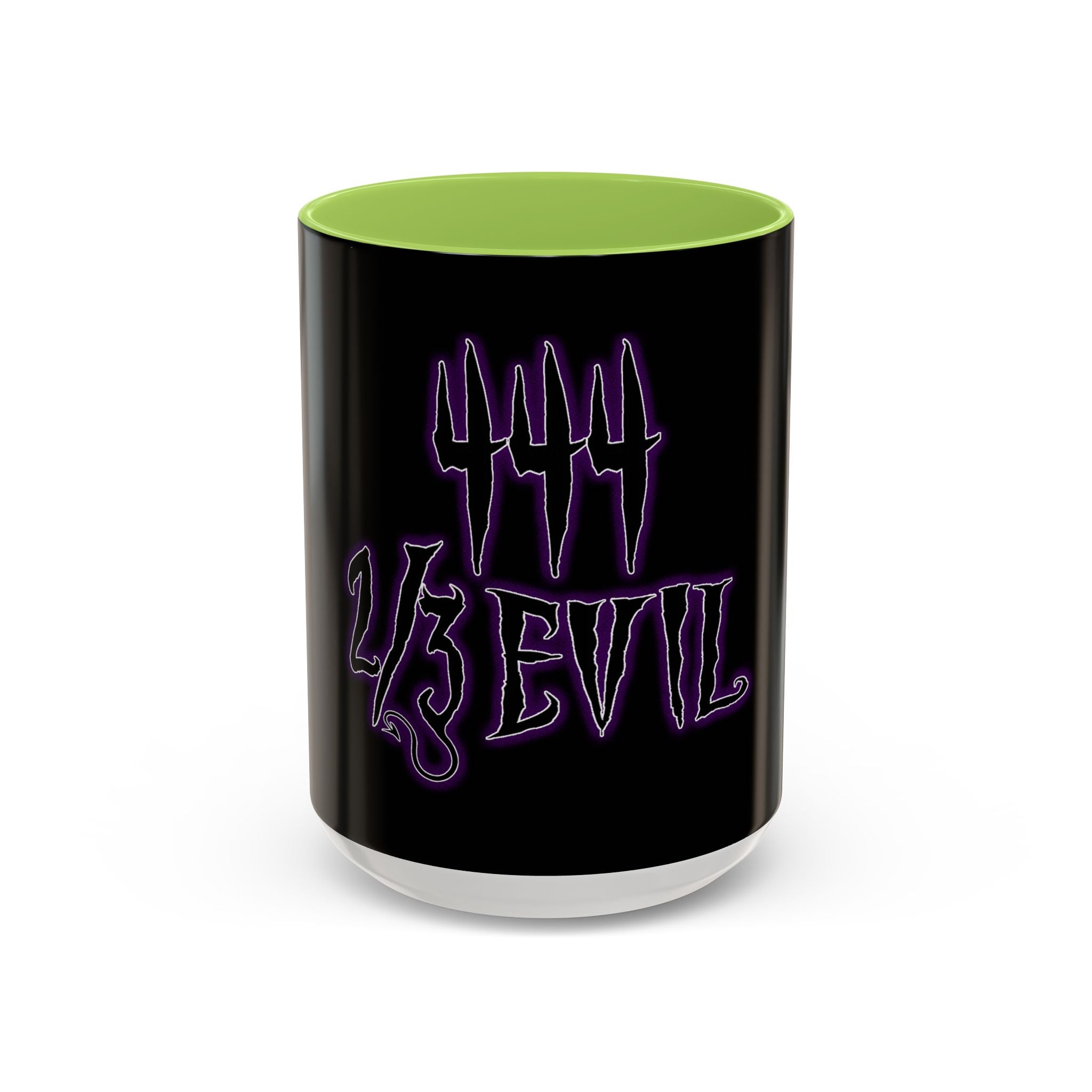 2/3 Evil Gothic Purple Script / Accent Coffee Mug 11/15oz