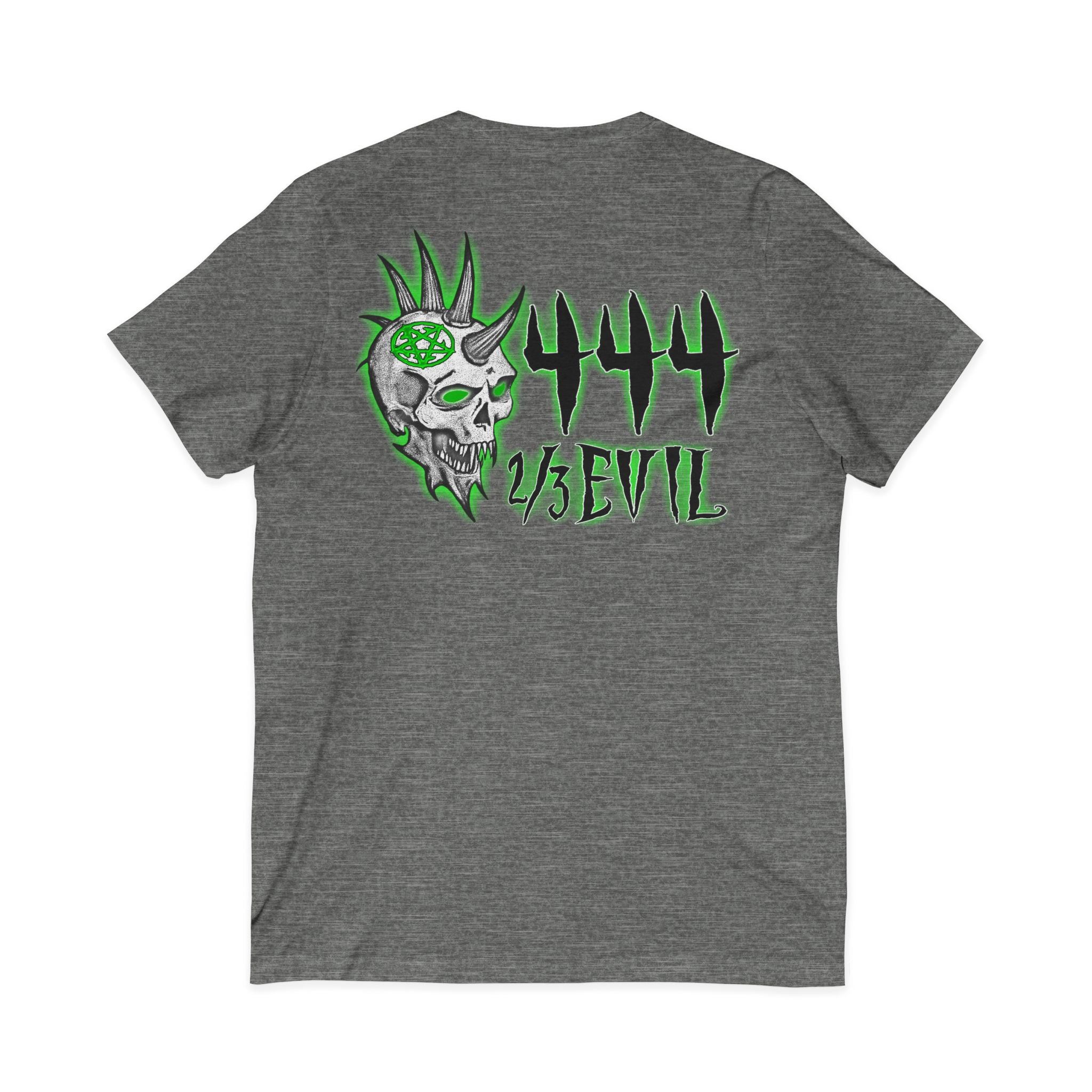 2/3 Evil Punk Skull / V-Neck Shirt
