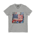 Bleed Red White & Blue / V‑Neck Tee