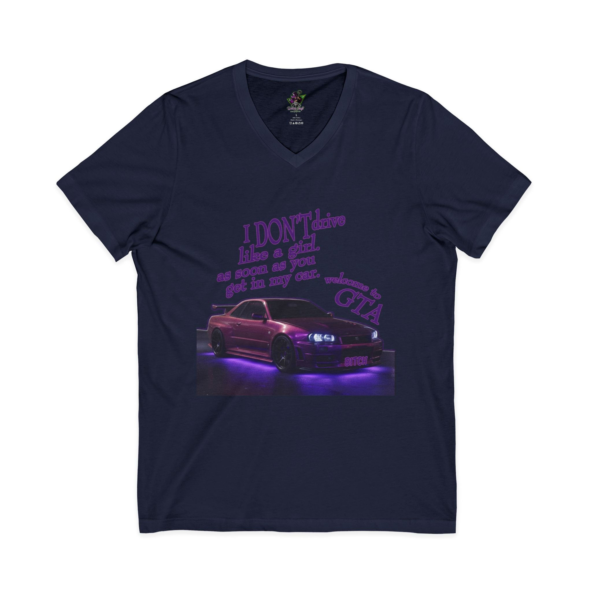 Don't Drive Like a Girl Purple / V-Neck Tee