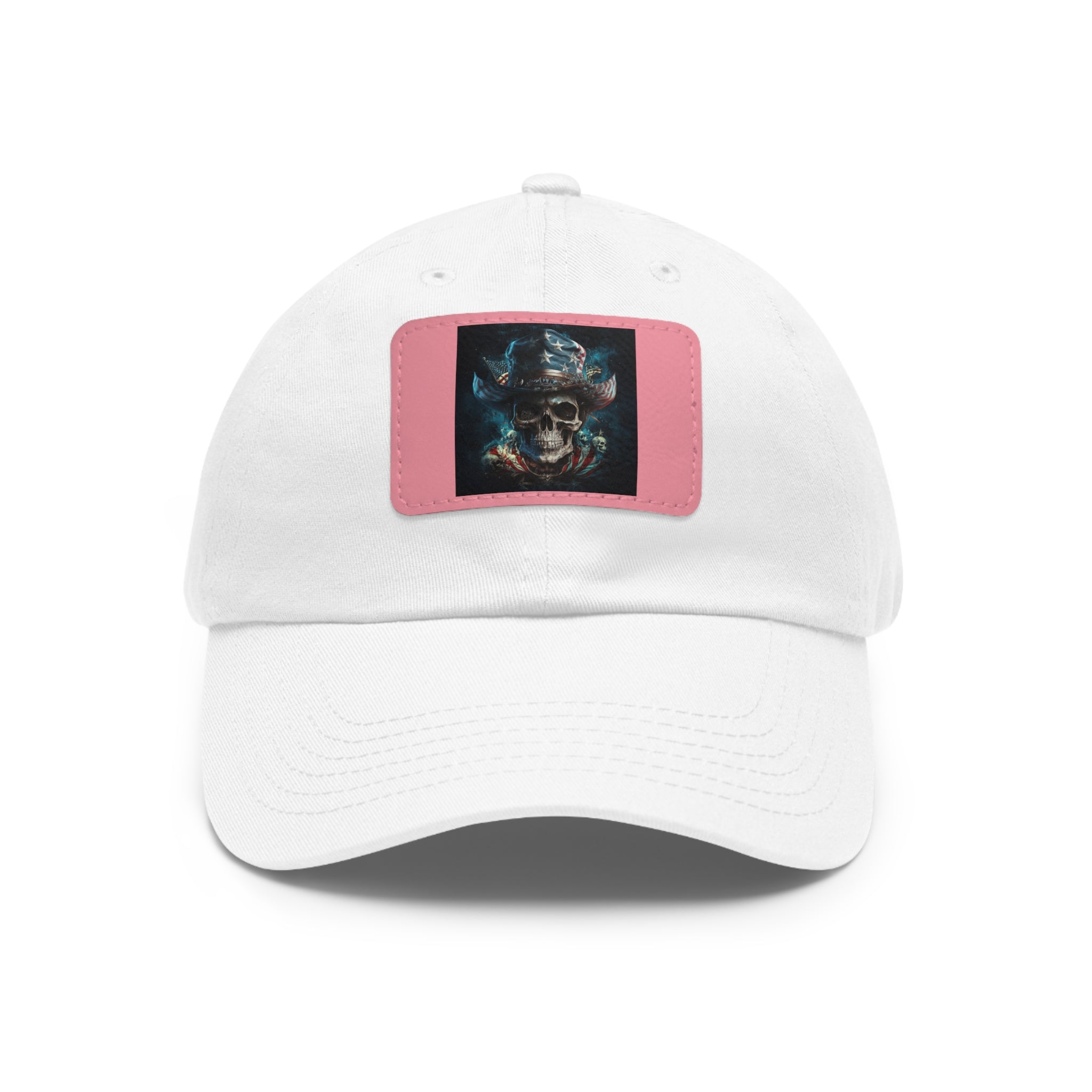 Skull Cowboy / Leather Patch Hat