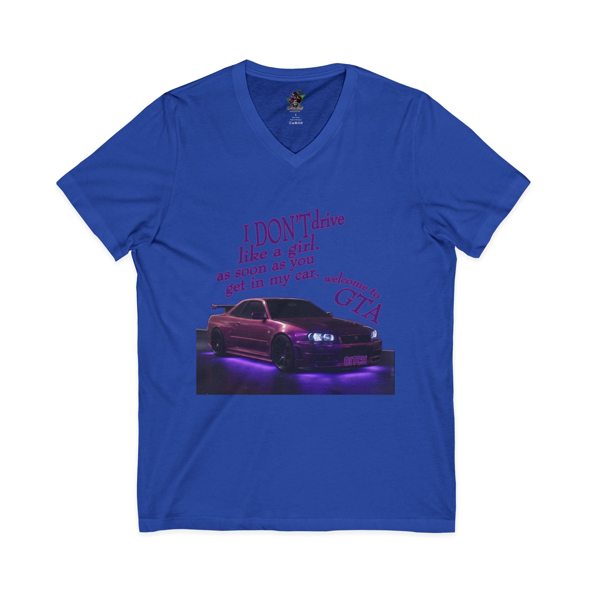 Don't Drive Like a Girl Purple / V-Neck Tee