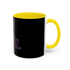 2/3 Evil Gothic Purple Script / Accent Coffee Mug 11/15oz