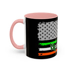American/Ireland Flag / Accent Coffee Mug 11/15oz