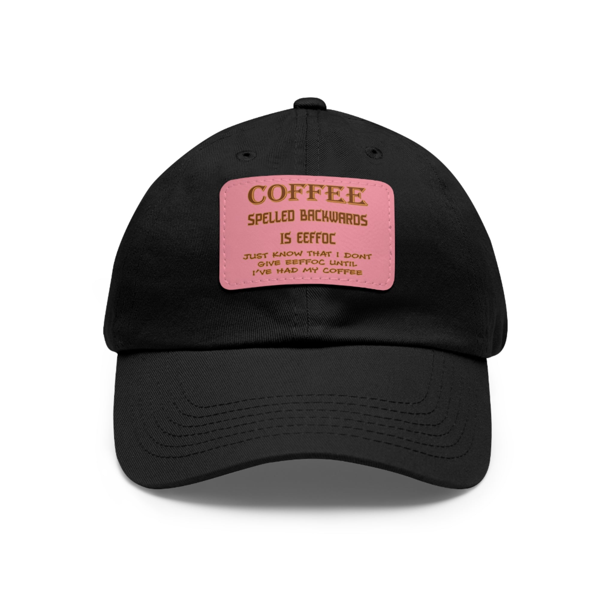 Coffee Spelled Backwards Is EEFFOC/ Leather Patch