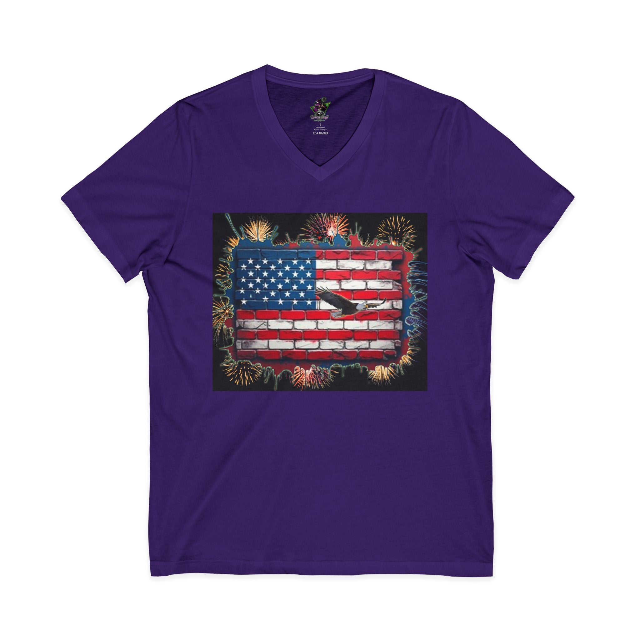 American Brick Flag / V-Neck Tee