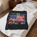 I Bleed Red White and Blue / Velveteen Plush Blanket