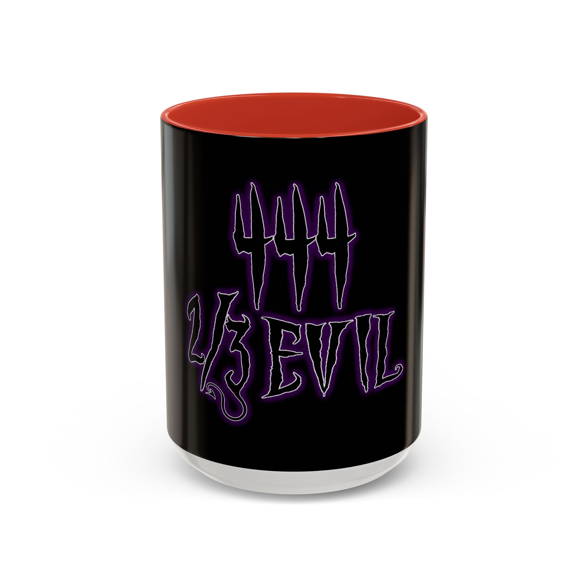 2/3 Evil Gothic Purple Script / Accent Coffee Mug 11/15oz
