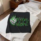 2/3 Evil Punk Skull / Velveteen Plush Blanket