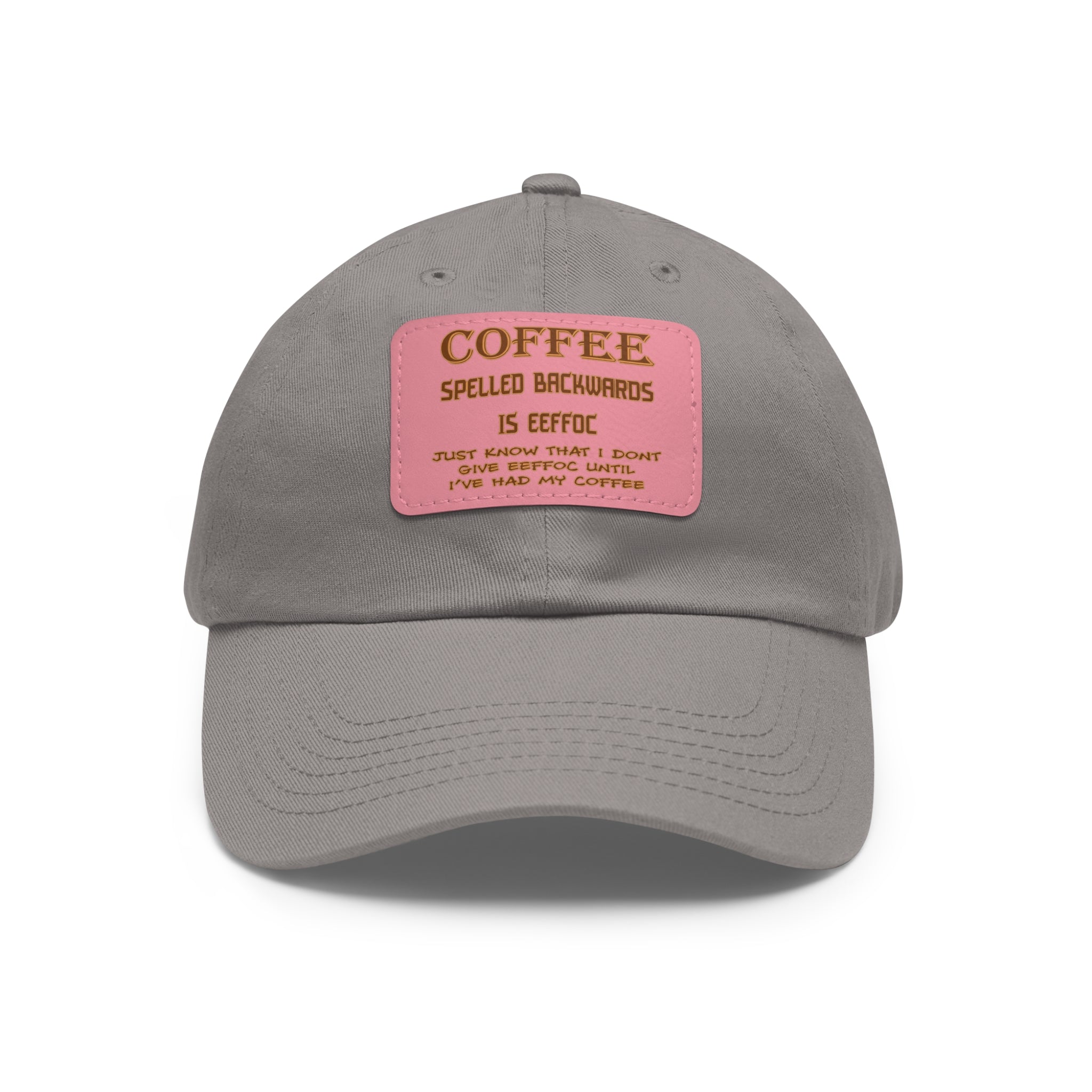Coffee Spelled Backwards Is EEFFOC/ Leather Patch
