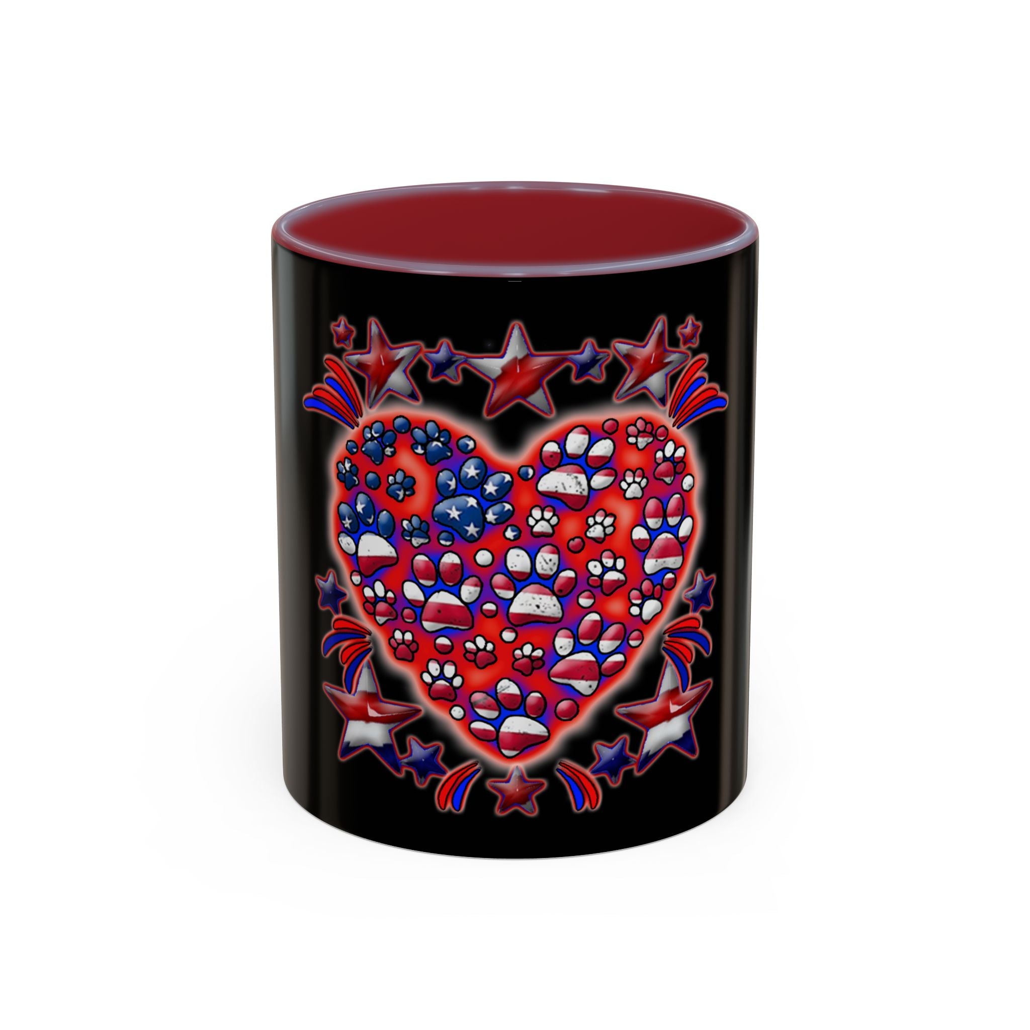 Patriotic Dog Heart / Accent Coffee Mug 11/15oz