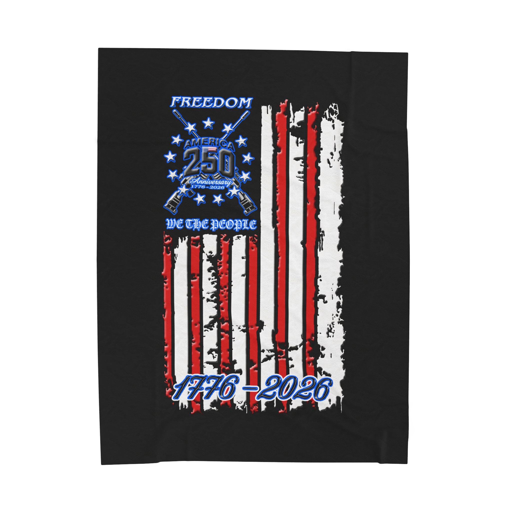 250 Anniversary Freedom 1776–2026 / Velveteen Plush Blanket