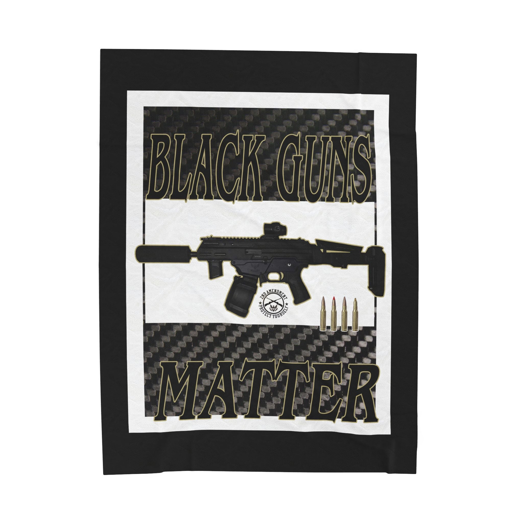 Black Guns Matter / Velveteen Plush Blanket