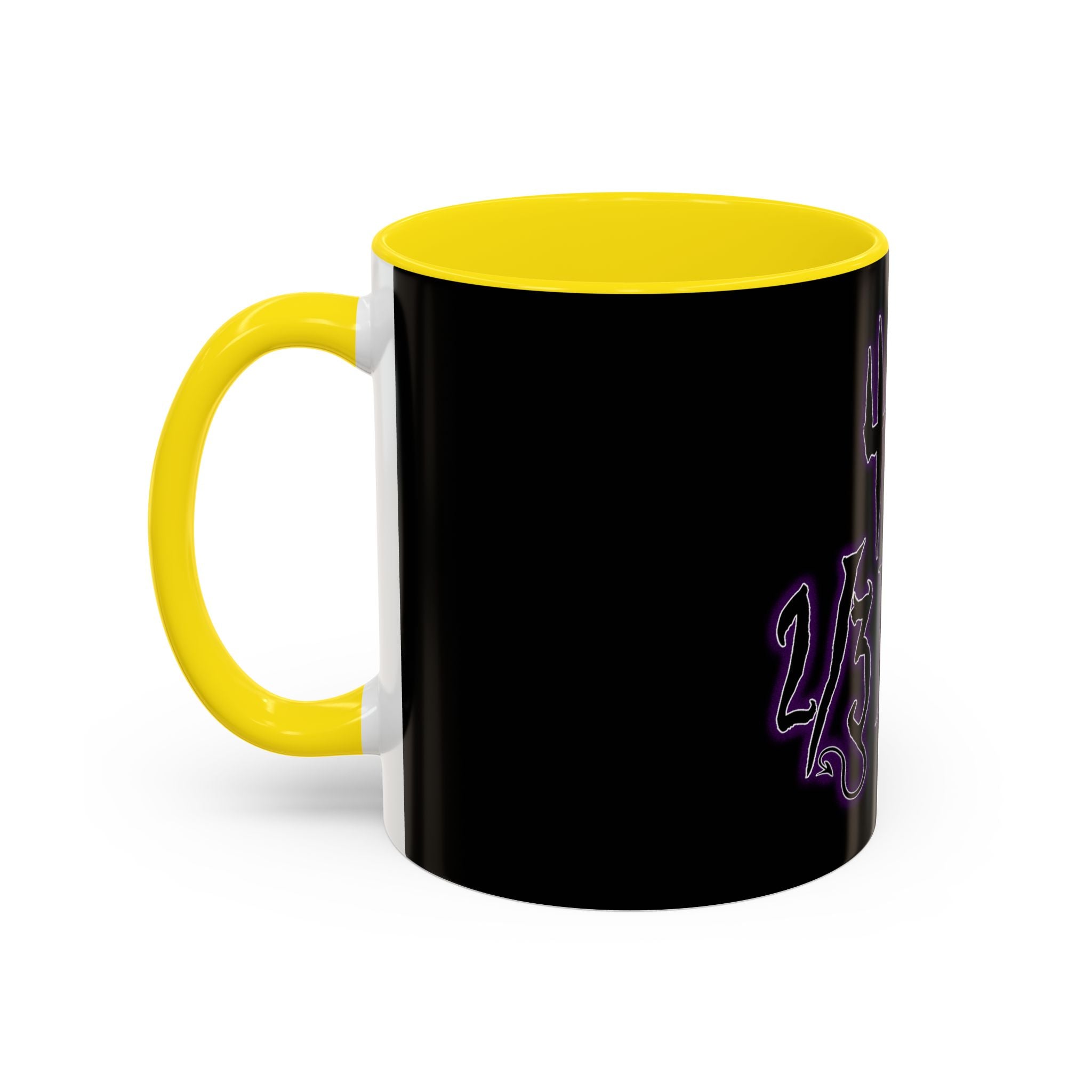 2/3 Evil Gothic Purple Script / Accent Coffee Mug 11/15oz