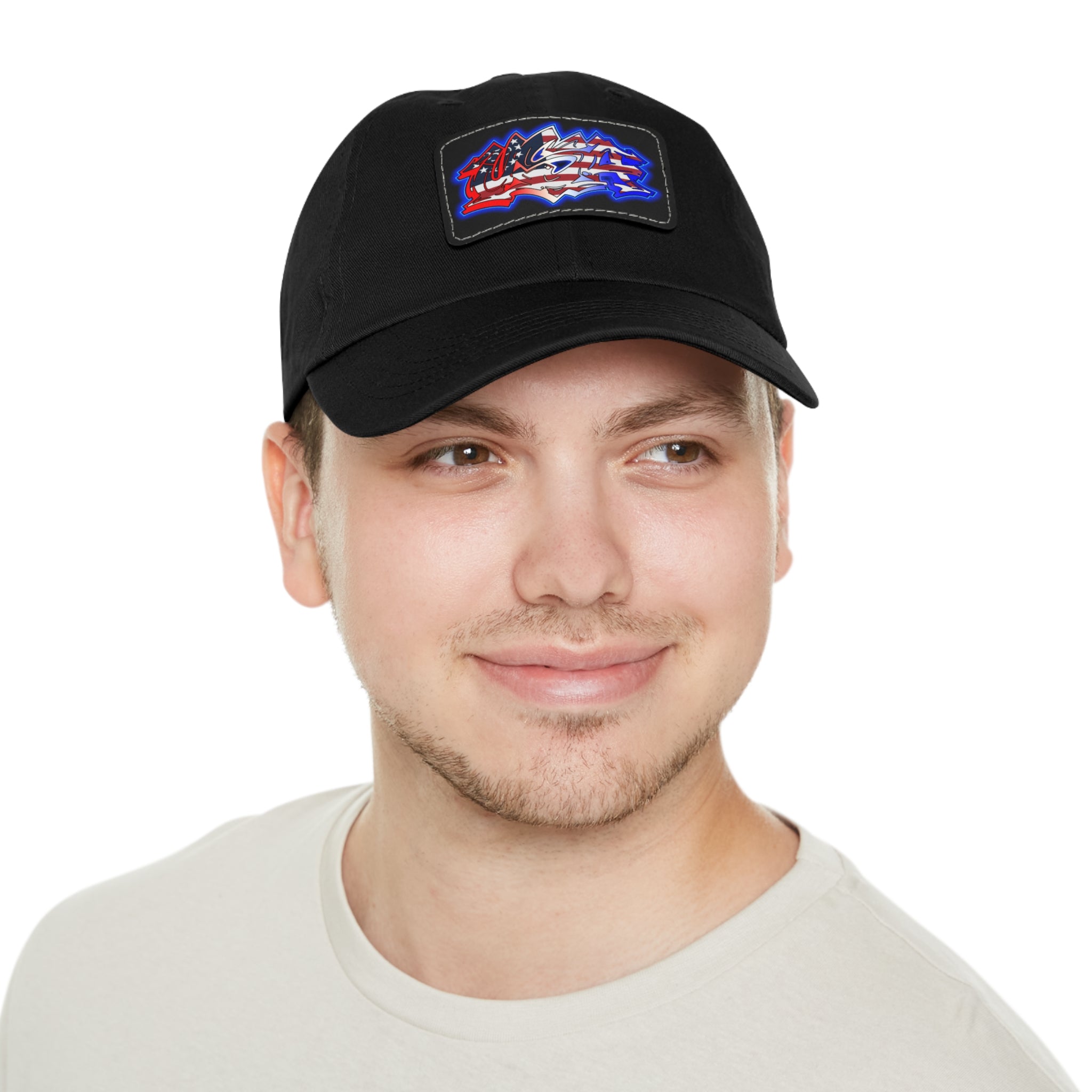 USA Graffiti / Leather Patch Hat