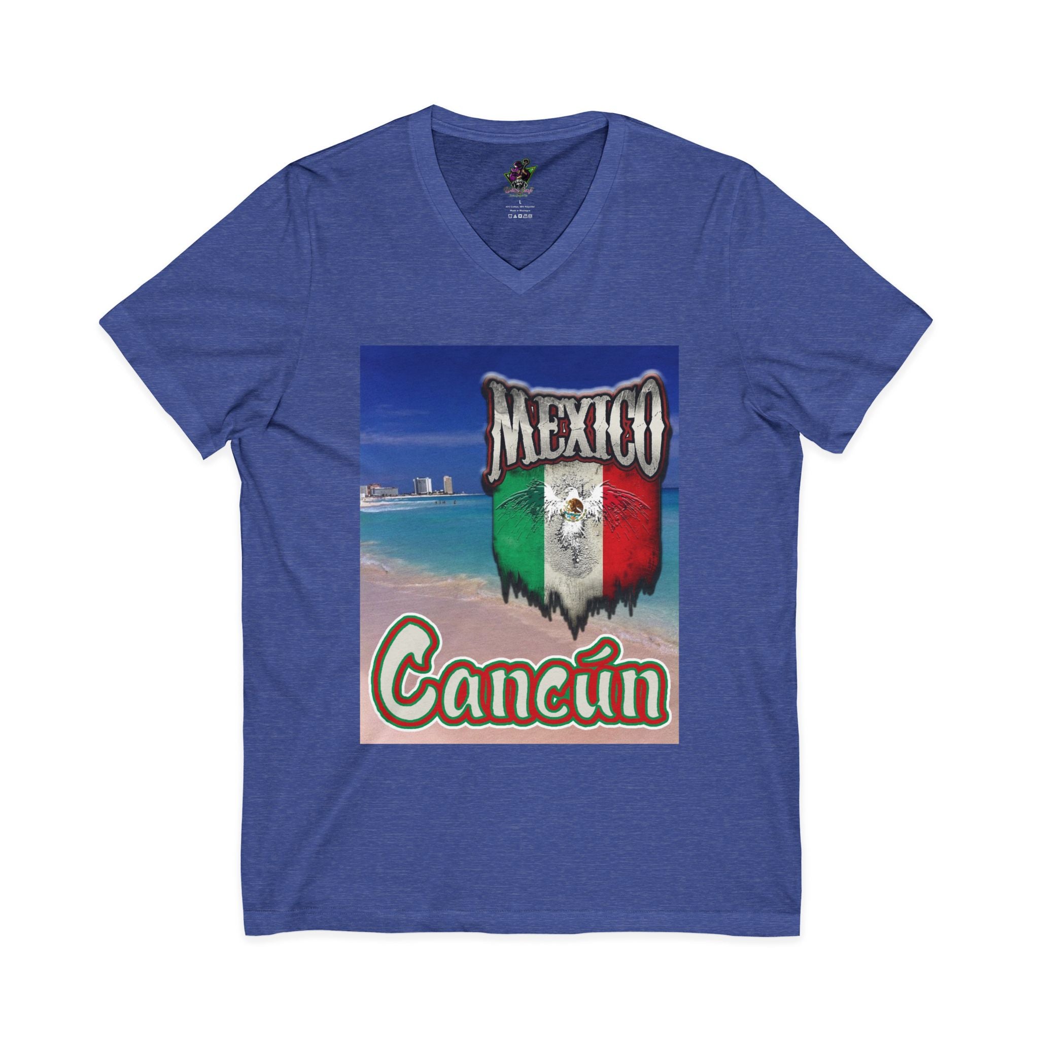 Cancún Mexico Beach / V-Neck Tee