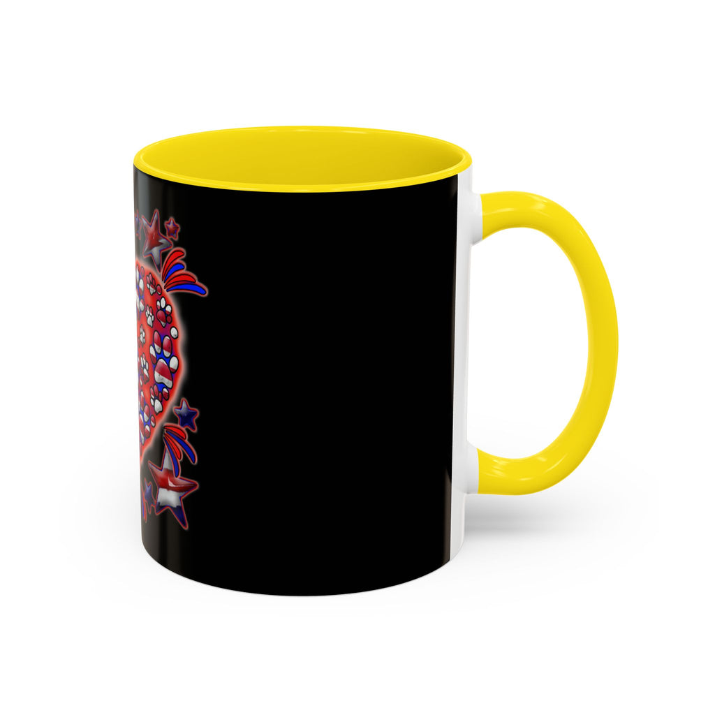 Patriotic Dog Heart / Accent Coffee Mug 11/15oz