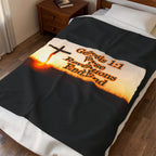Genesis 1:1 / Revelations End:End / Velveteen Plush Blanket