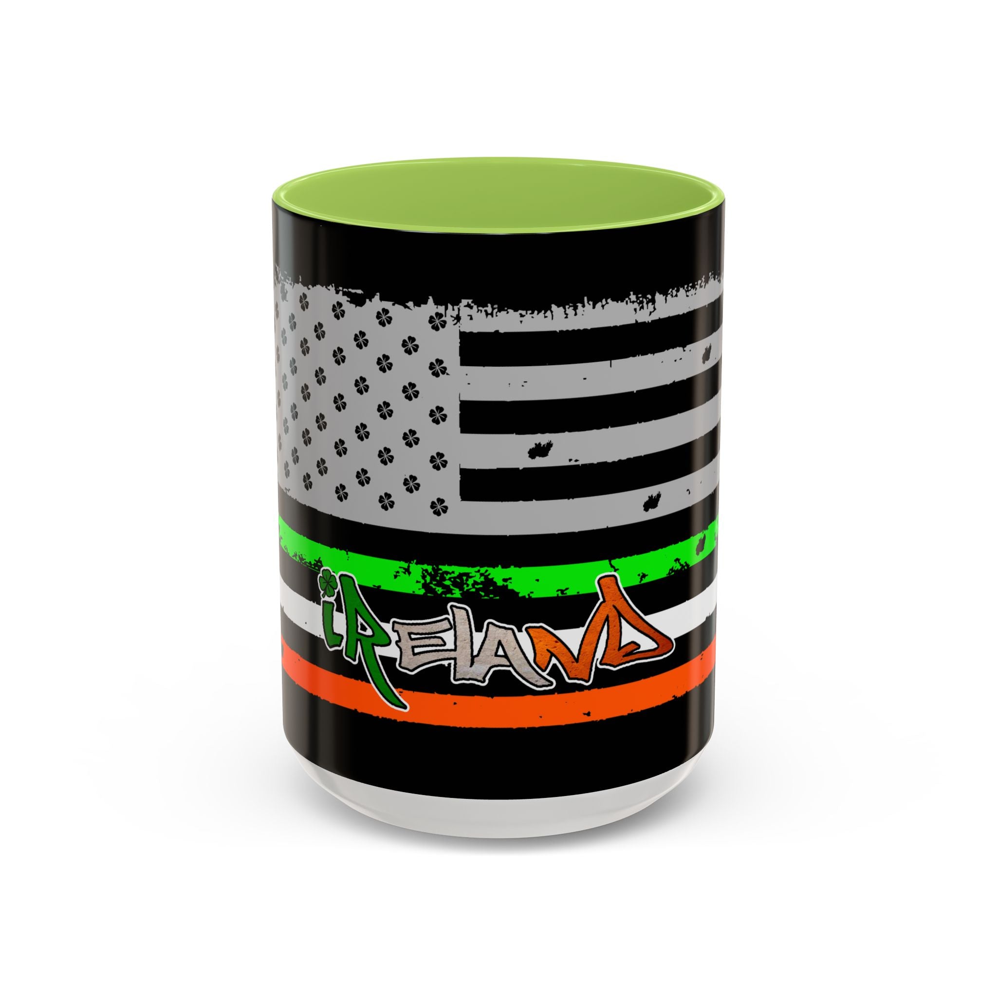 American/Ireland Flag / Accent Coffee Mug 11/15 oz
