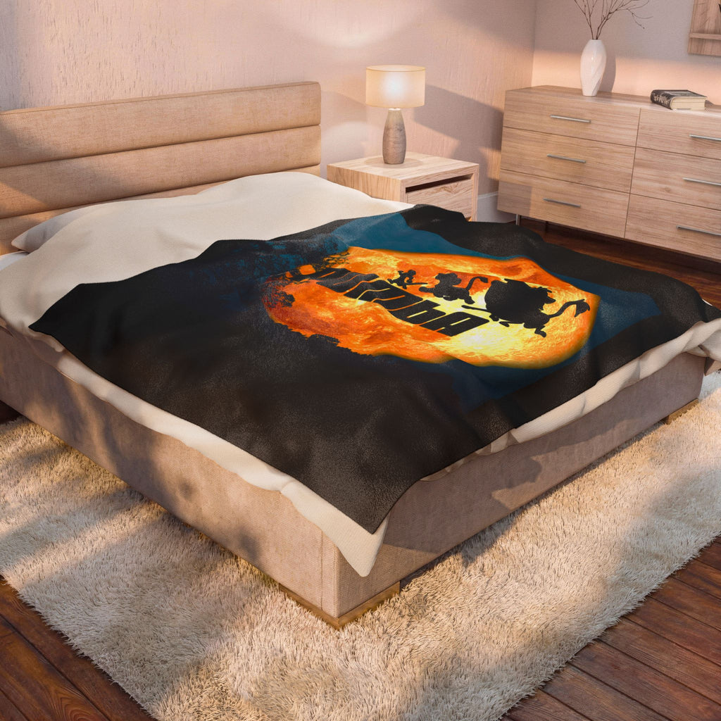 Pumba Moon / Velveteen Plush Blanket