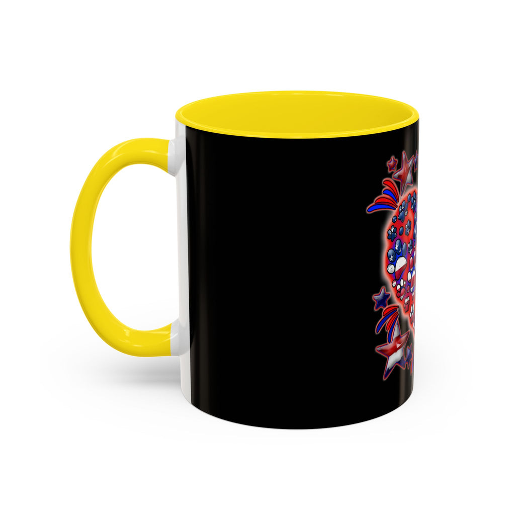 Patriotic Dog Heart / Accent Coffee Mug 11/15oz