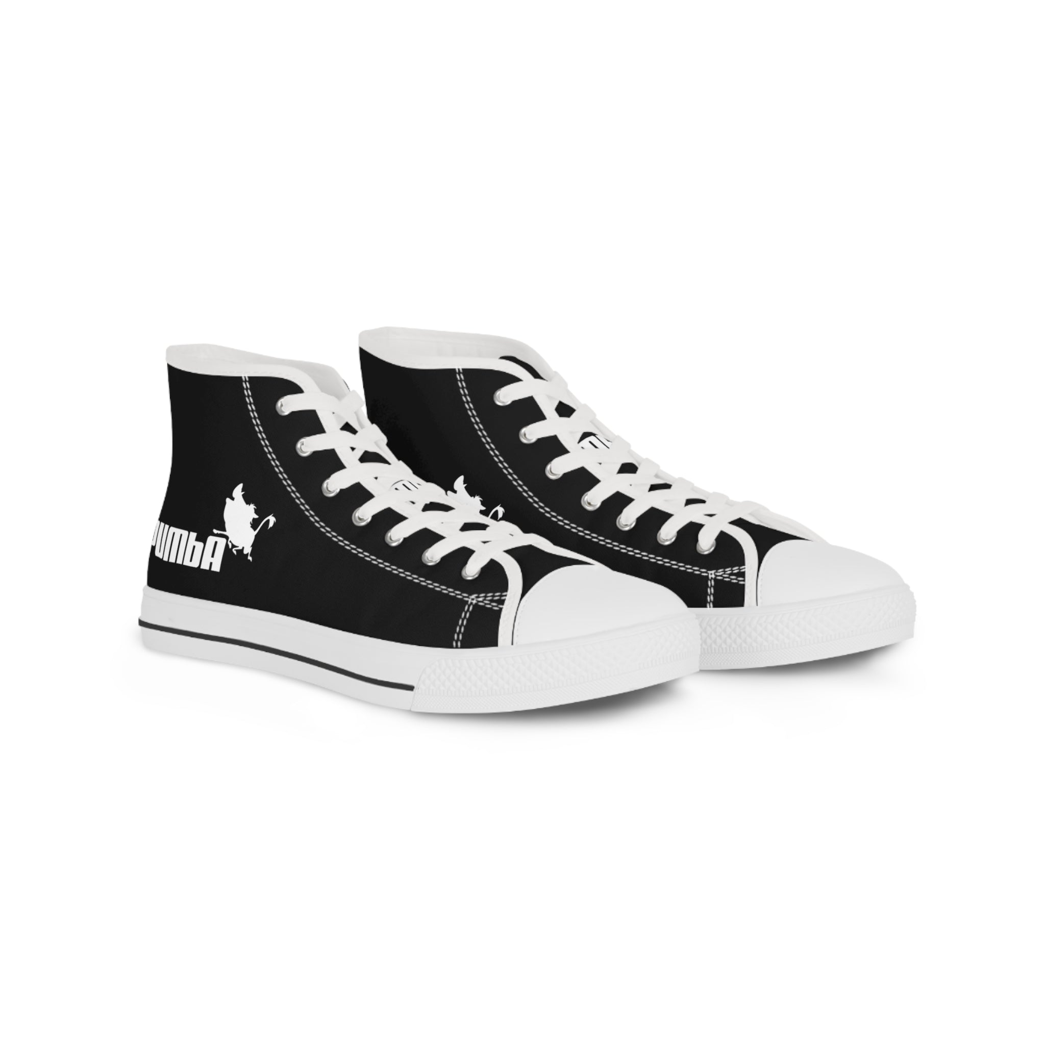 Pumba / Black White High Top Sneakers