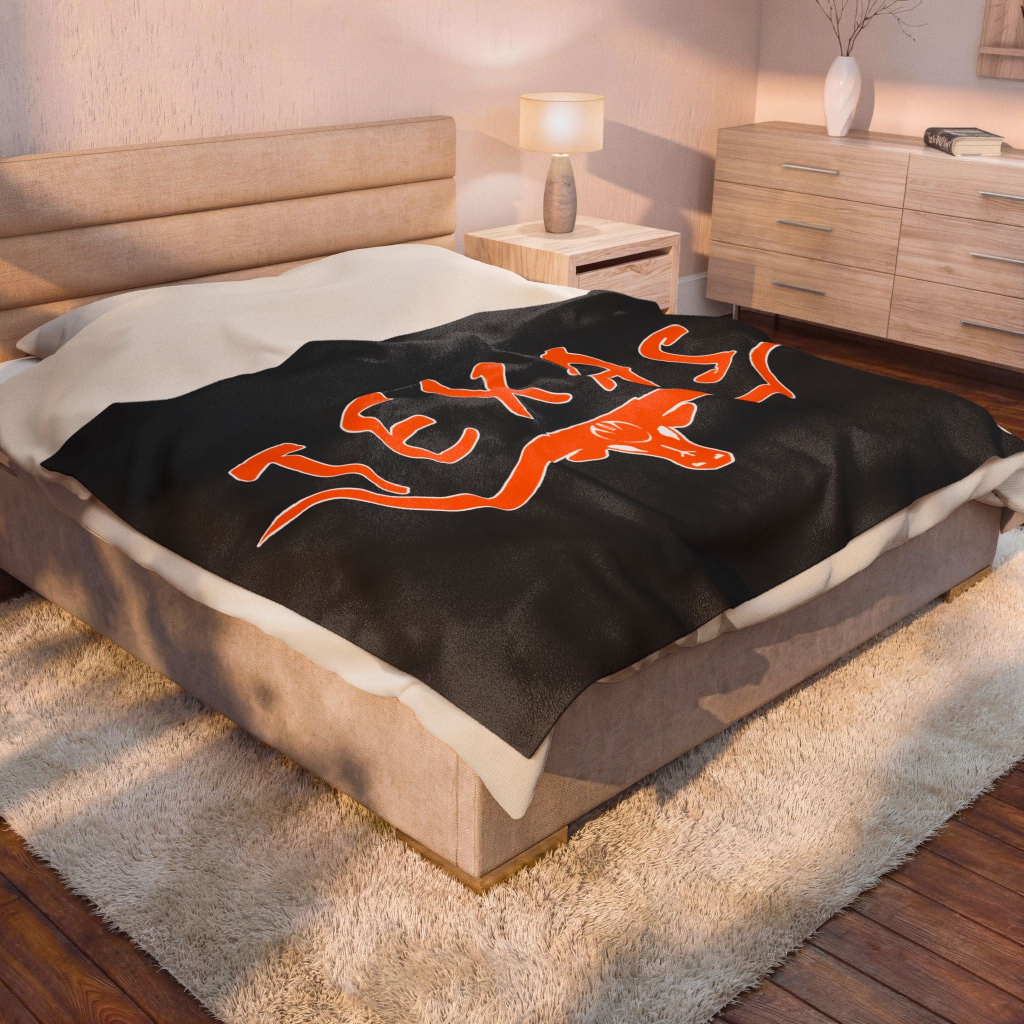 Texas Longhorns 1 / Velveteen Plush Blanket