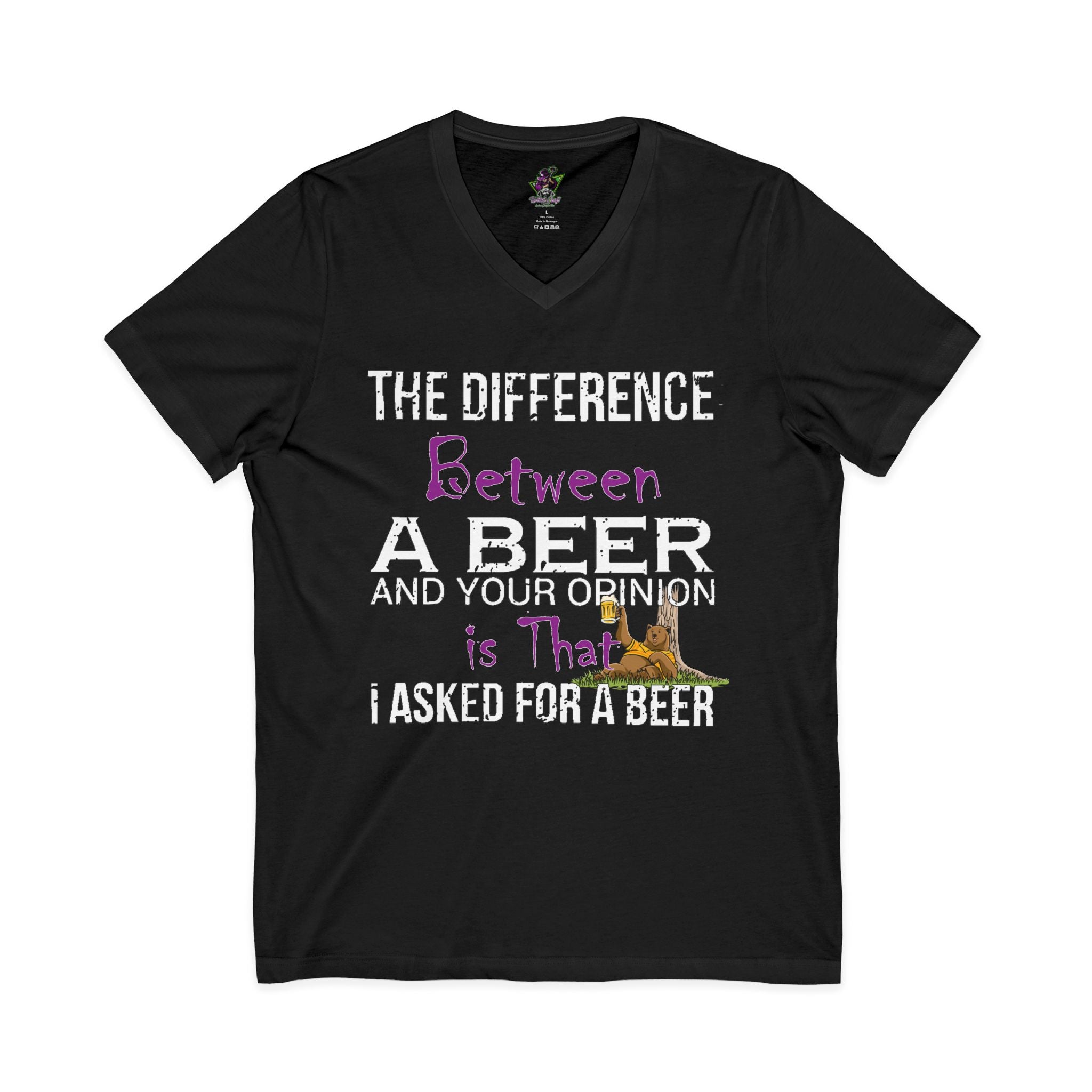 Difference Between Beer / V‑Neck Tee