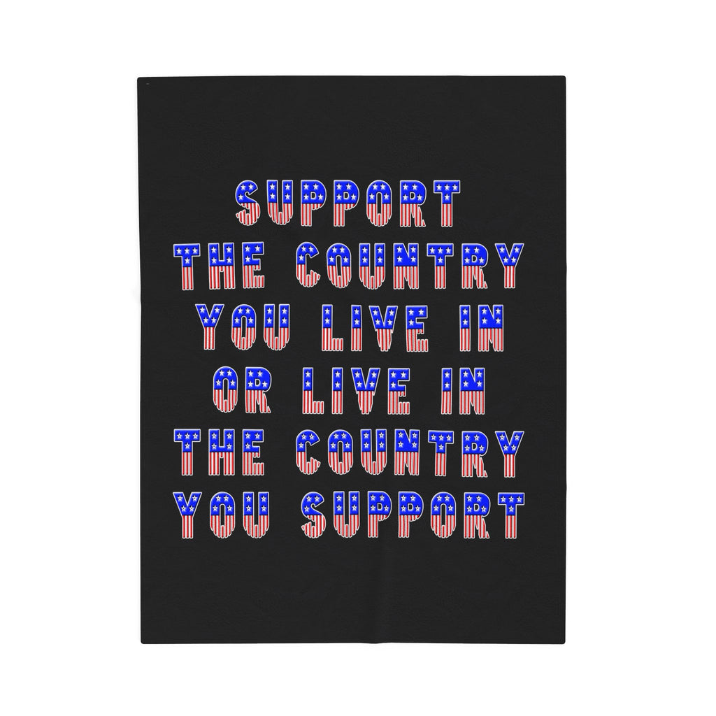 Support the Country / Velveteen Plush Blanket