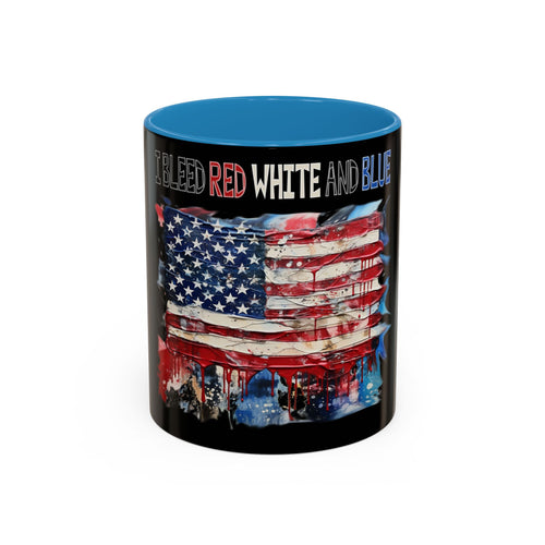 Bleed Red White & Blue / Accent Coffee Mug 11/15oz