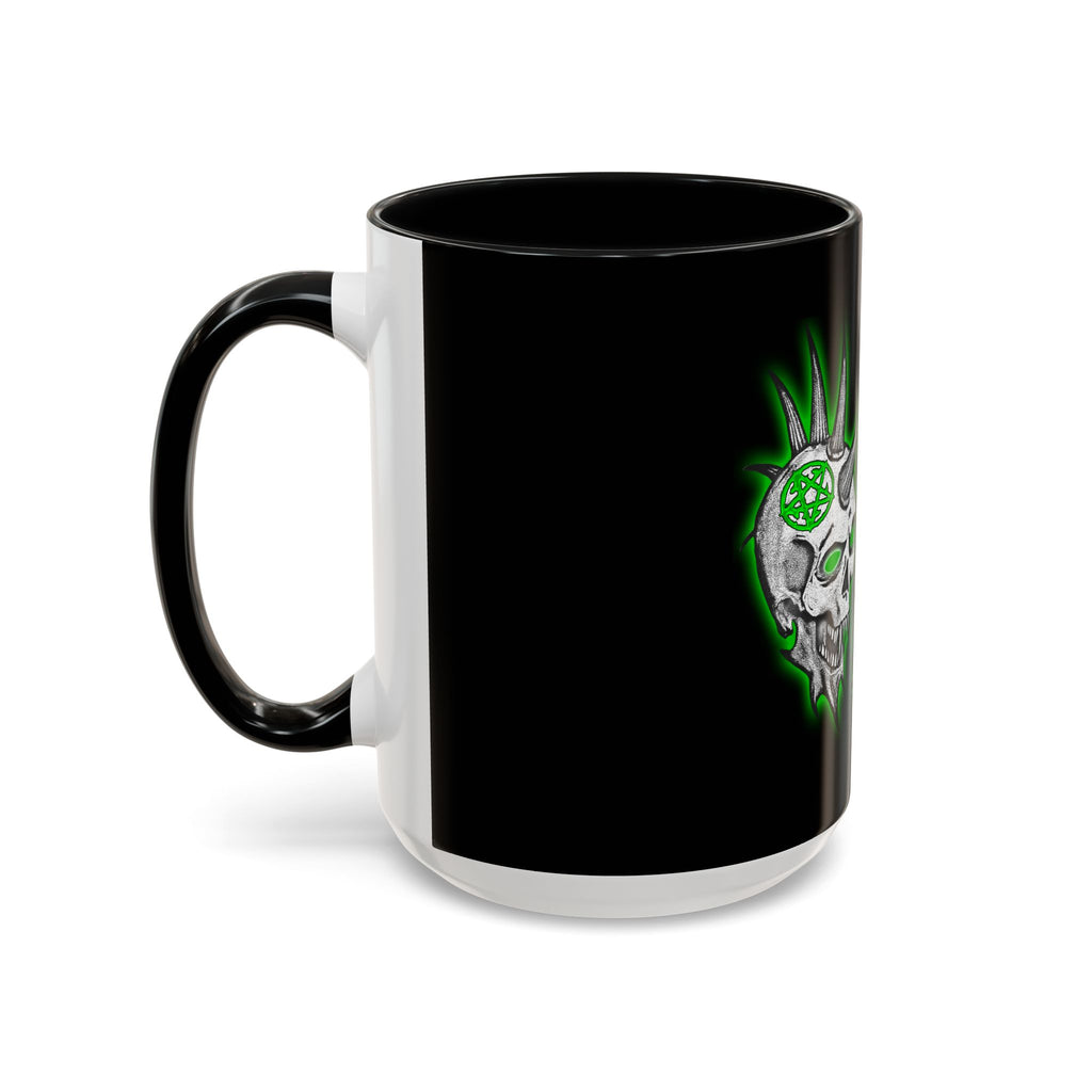 2/3 Evil Punk Skull / Accent Coffee Mug 11/15oz