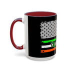 American/Ireland Flag / Accent Coffee Mug 11/15 oz