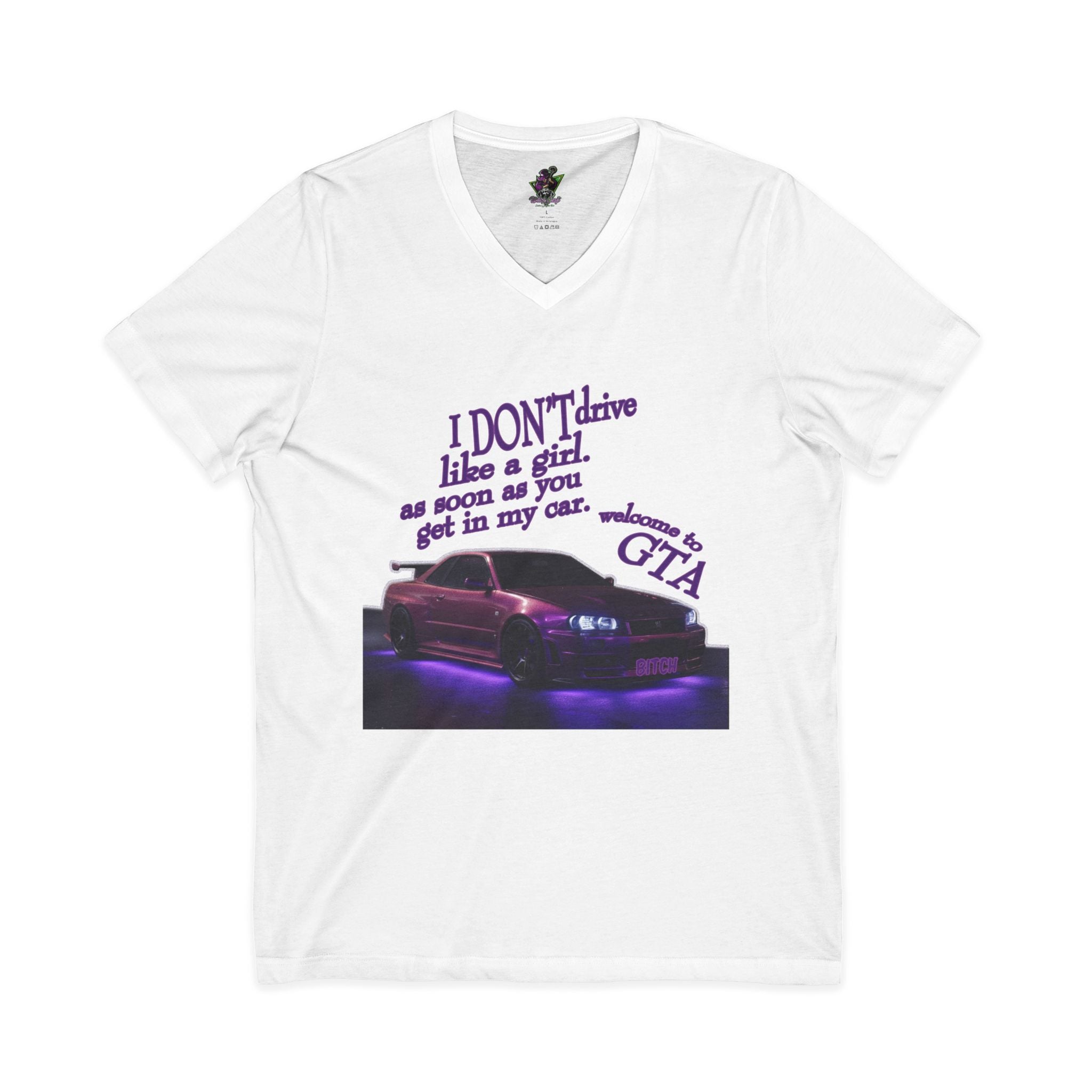 Don't Drive Like a Girl Purple / V-Neck Tee