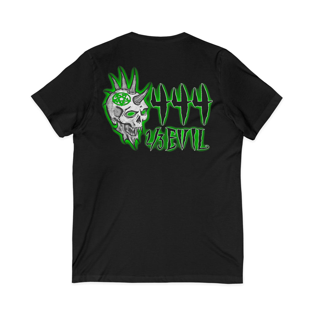 2/3 Evil Punk Skull F&B / V-Neck Shirt