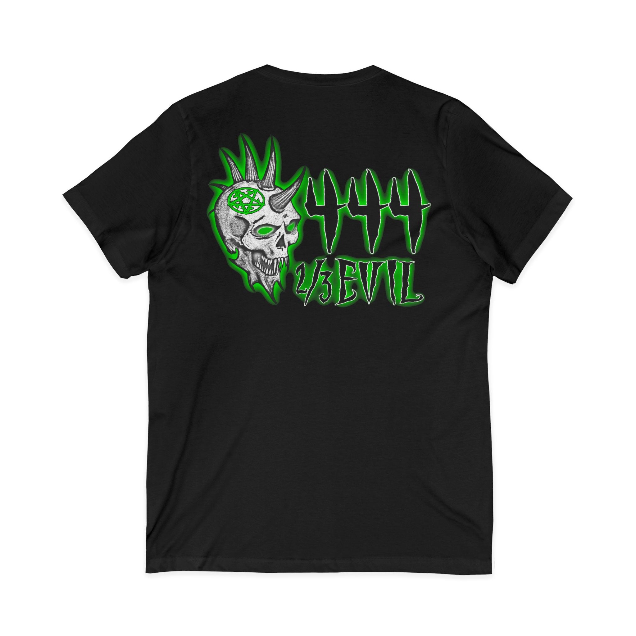 2/3 Evil Punk Skull / V-Neck Shirt