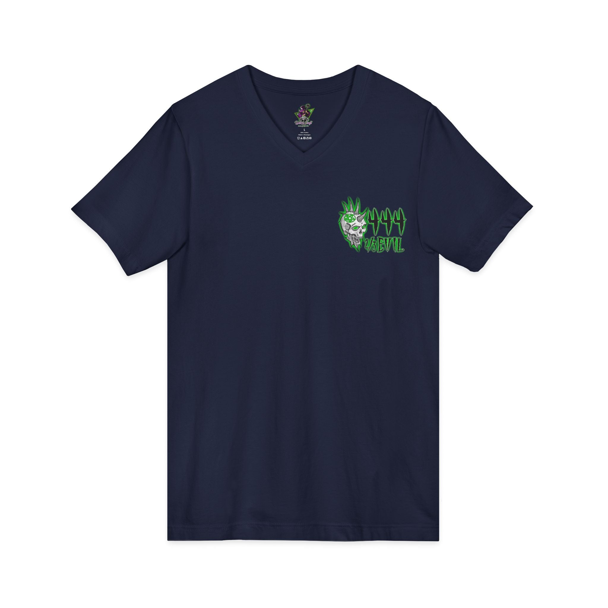 2/3 Evil Punk Skull / V-Neck Shirt