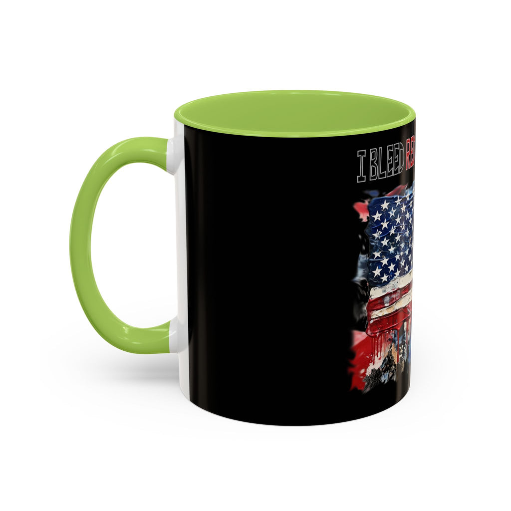 I Bleed Red White and Blue / Accent Coffee Mug 11/15oz