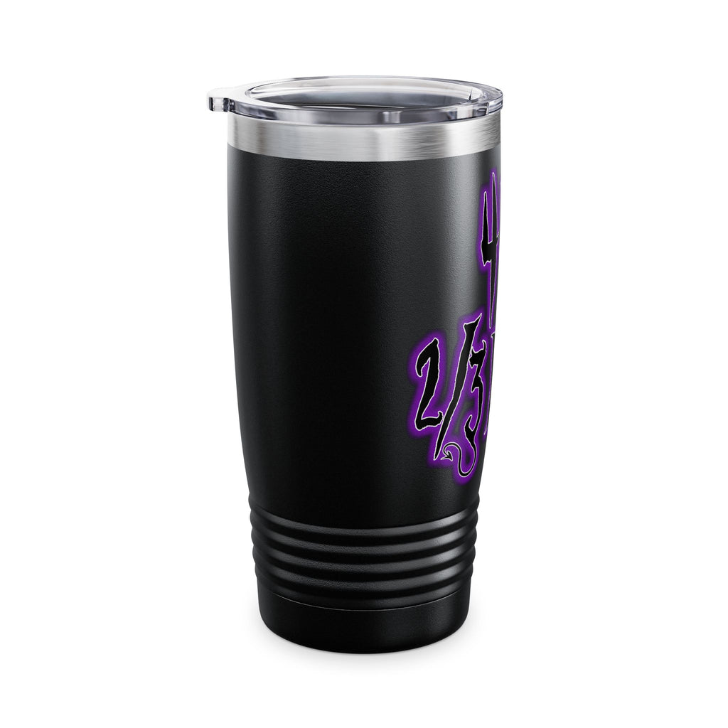 2/3 Evil Gothic Purple Script / Insulated Tumbler 20oz