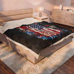 I Bleed Red White and Blue / Velveteen Plush Blanket