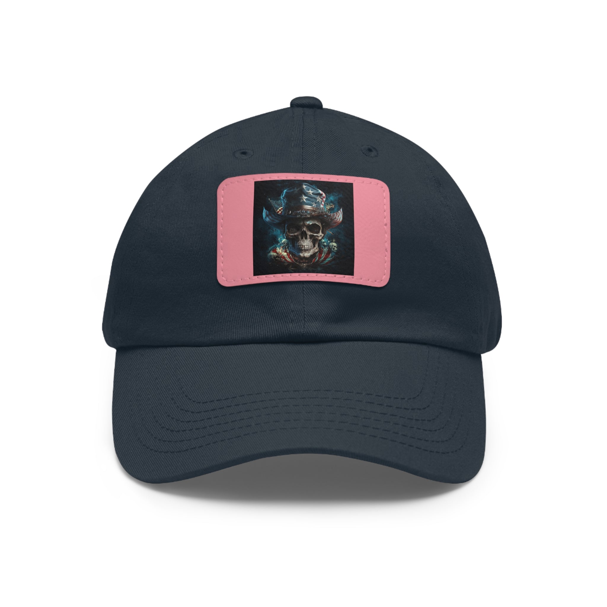 Skull Cowboy / Leather Patch Hat