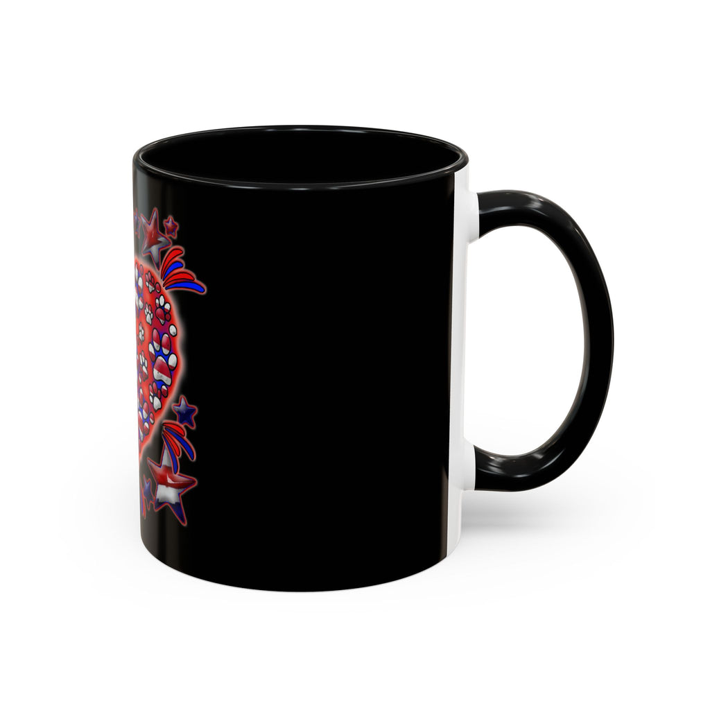 Patriotic Dog Heart / Accent Coffee Mug 11/15oz