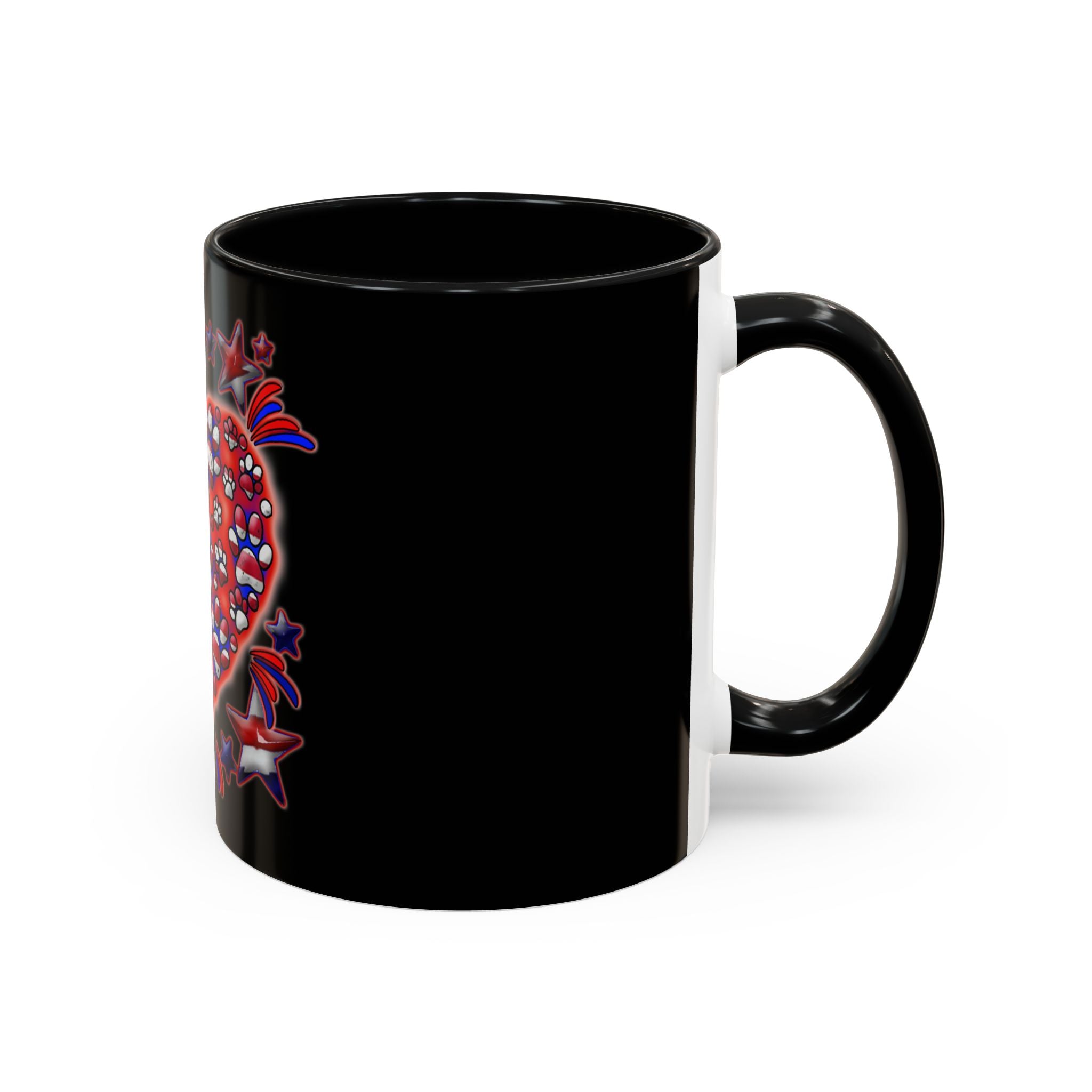 Patriotic Dog Heart / Accent Coffee Mug 11/15oz