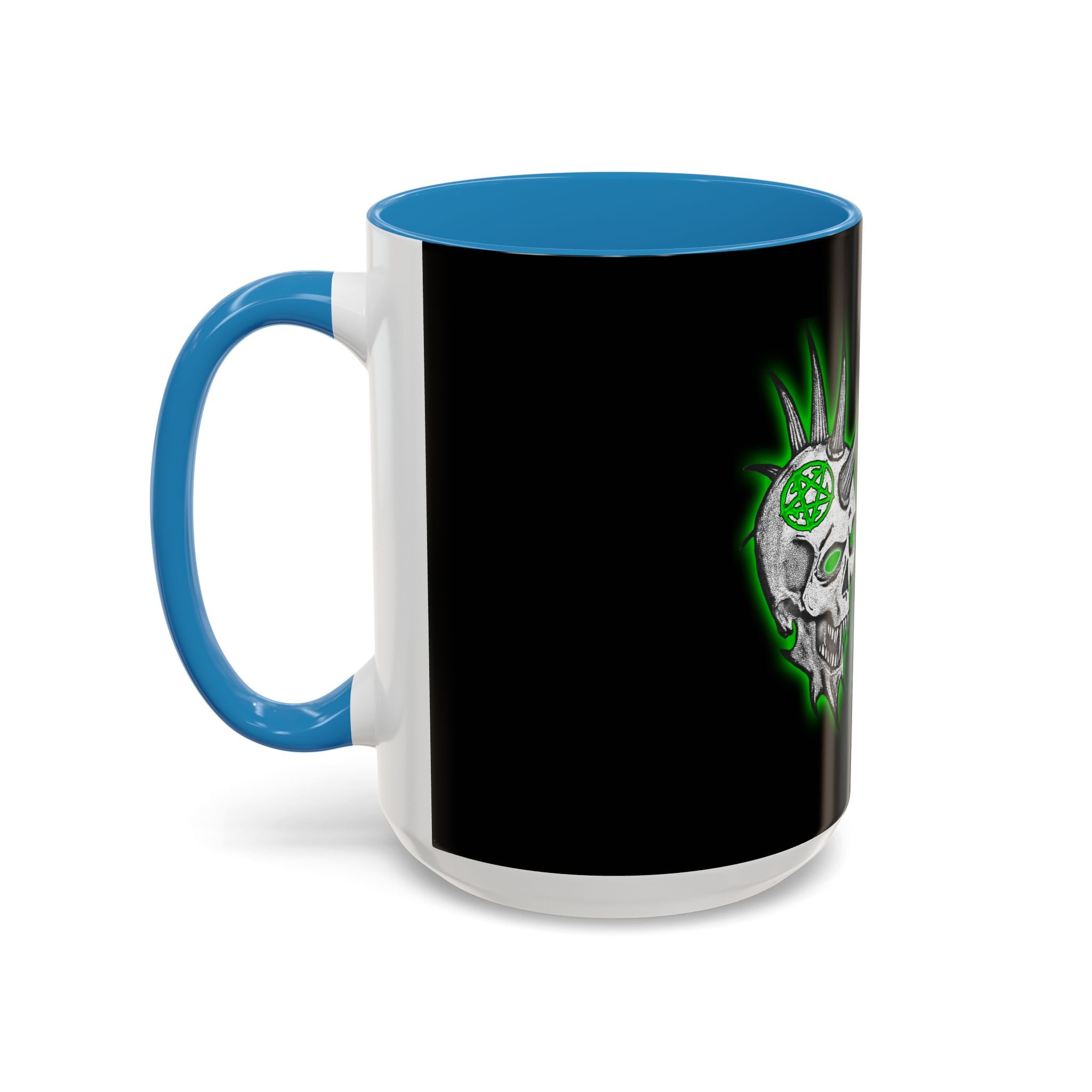 2/3 Evil Punk Skull / Accent Coffee Mug 11/15oz