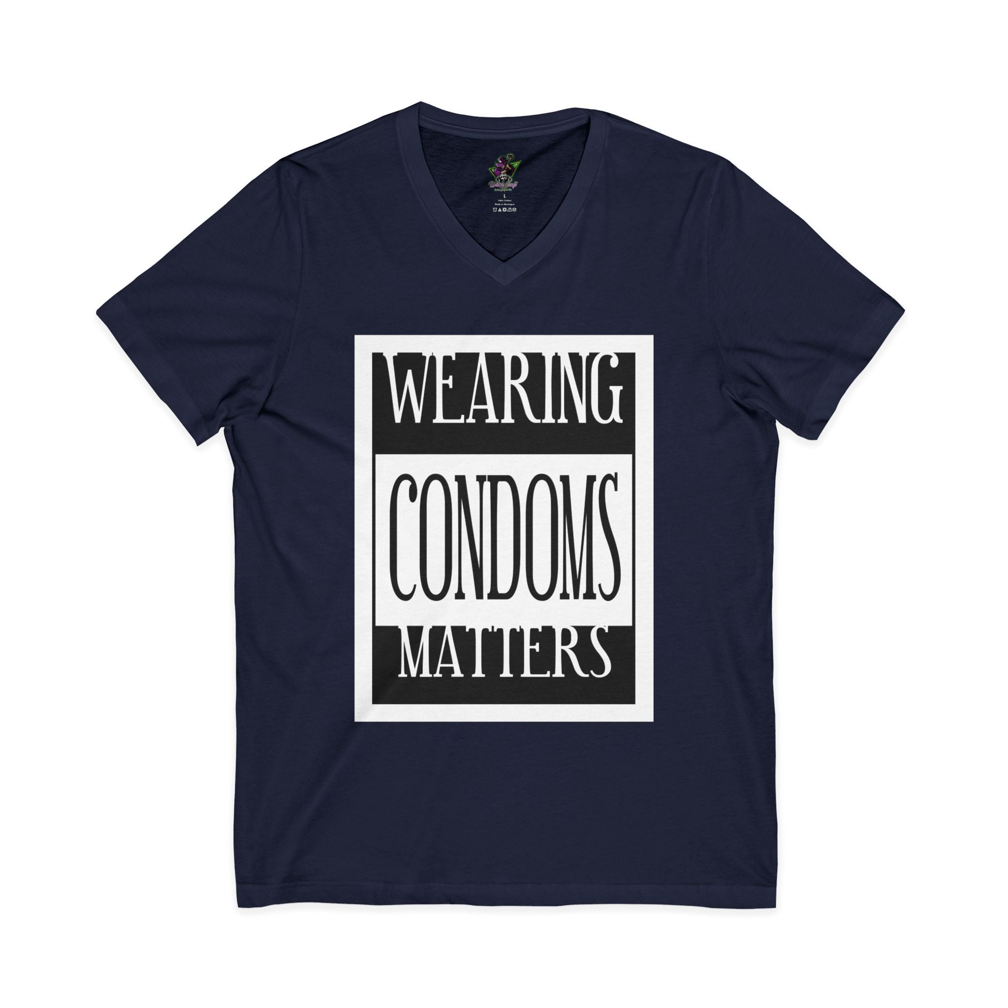 Wearing Condoms Matters / V-Neck Tee
