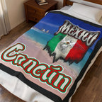 Cancún Mexico Beach / Velveteen Plush Blanket